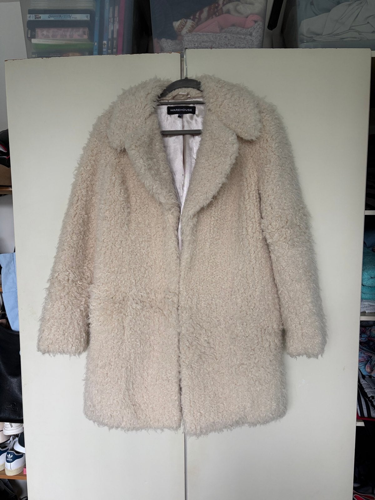 Warehouse Faux Fur Dames Jas Maat UK14/EU40, Ophalen of Verzenden, Zo goed als nieuw, Maat 38/40 (M), Beige