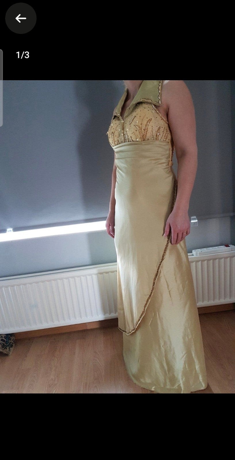 Elegante gouden galajurk avondjurk bruidsjurk maat M, Maat 38/40 (M), Nieuw, Ophalen of Verzenden, Onbekend