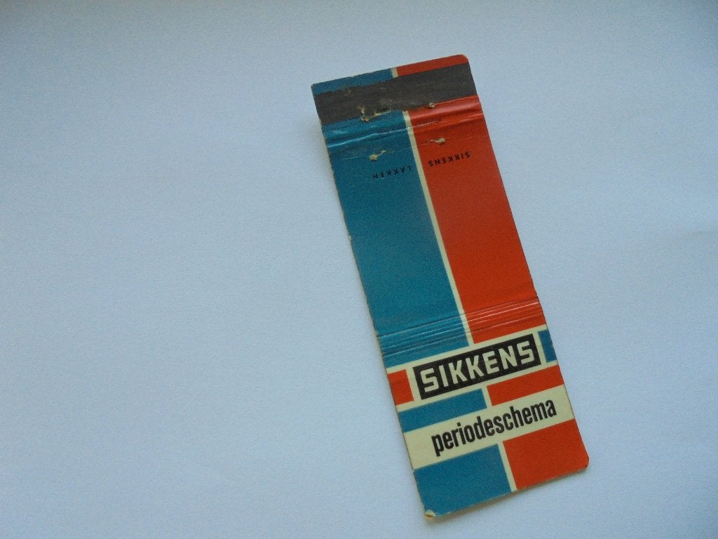 Oud luciferetiket SIKKENS Verffabriek Groningen / Sassenheim, Ophalen of Verzenden, Zo goed als nieuw, Luciferdoosjes of -merken