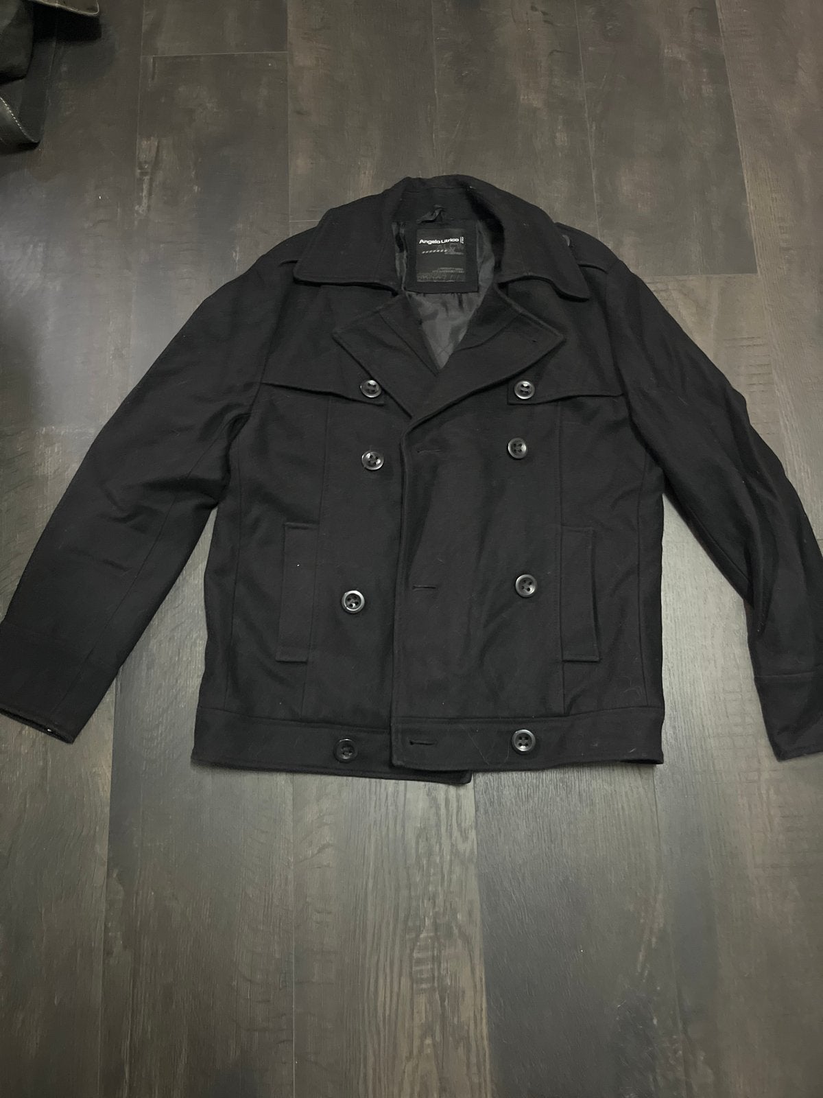 Angelo Litrico heren peacoat - Zwart - Maat M, Ophalen of Verzenden, Zo goed als nieuw, Maat 48/50 (M), Zwart