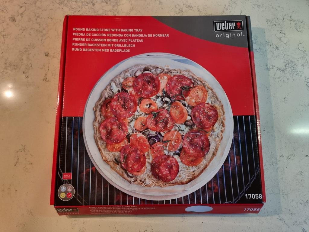 Weber ronde BBQ pizzasteen 36cm, Ophalen of Verzenden, Nieuw, Weber