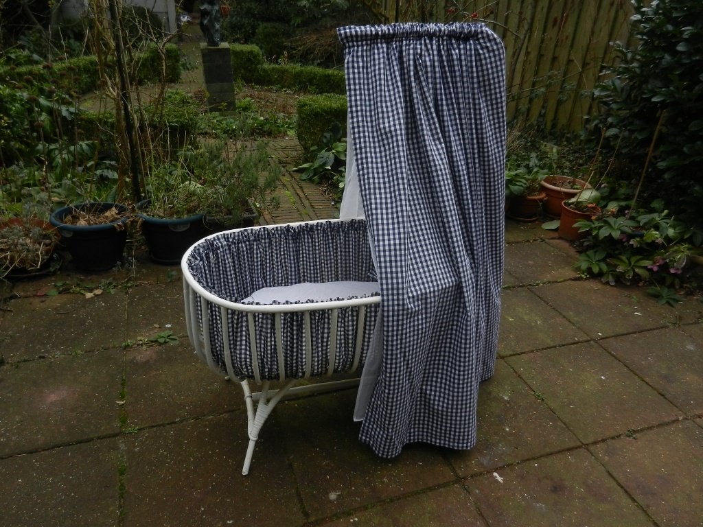 Mooie retro vintage rotan bamboe wieg door Rohe Noordwolde 2, Ophalen, Zo goed als nieuw, Overige typen