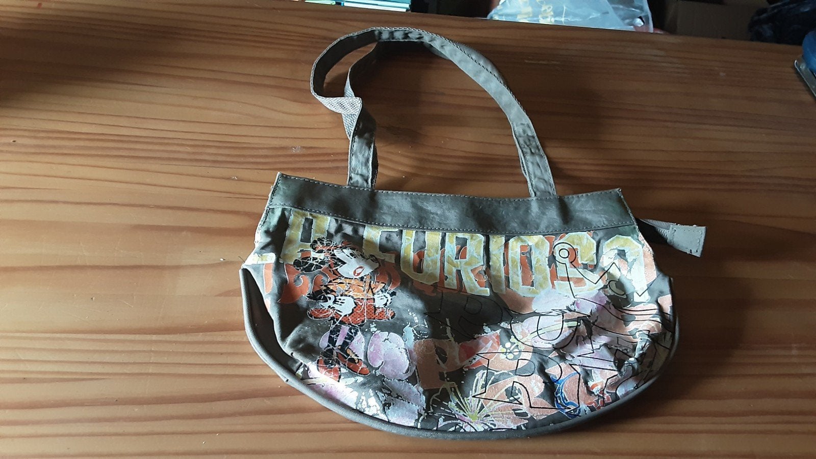 Leuk tasje met print en rits, Ophalen of Verzenden, Gebruikt, Overige kleuren, Handtas