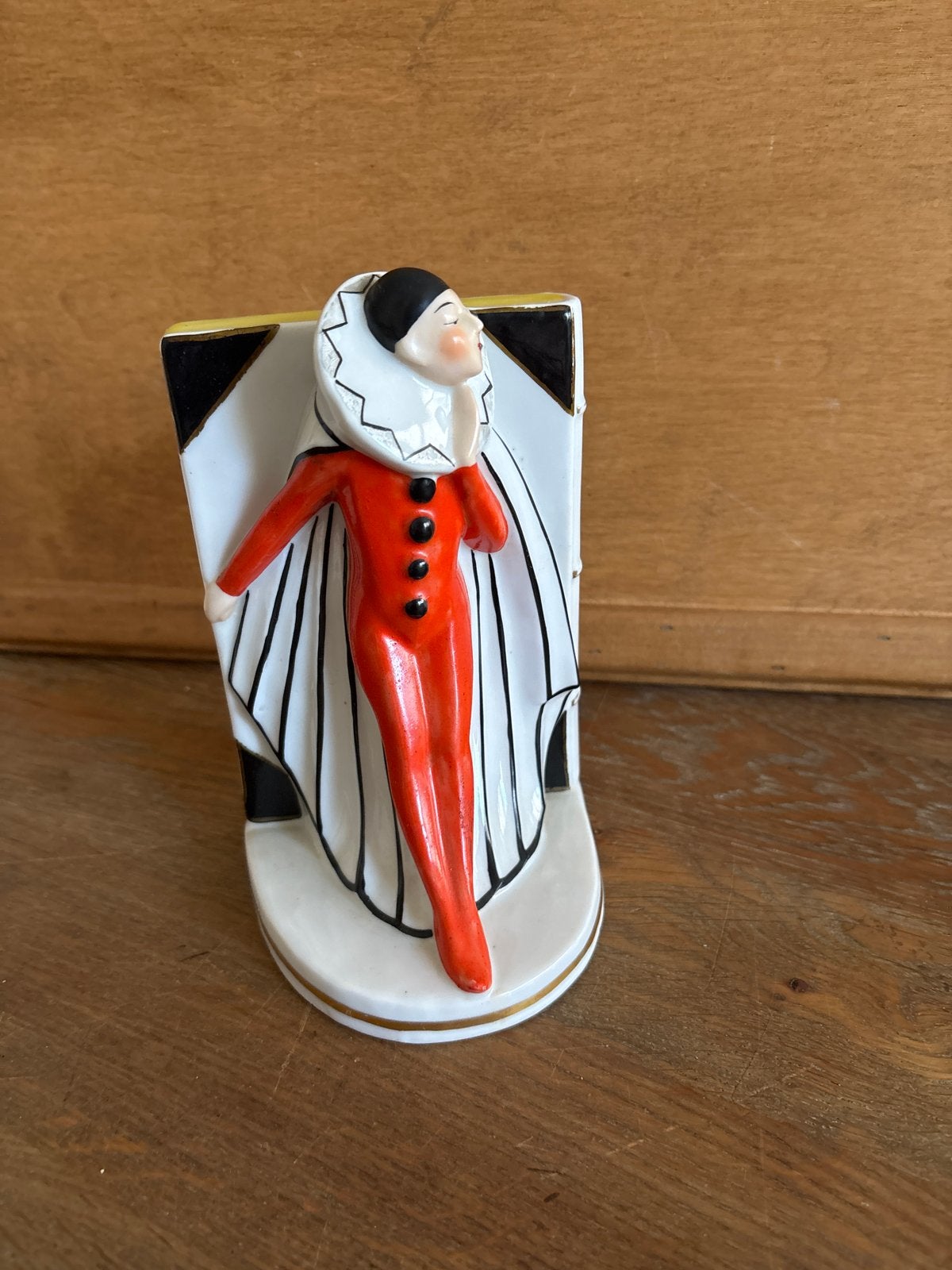 Art Deco Boekensteun pierrot Porselein, Antiek en Kunst, Antiek | Keramiek en Aardewerk, Ophalen of Verzenden