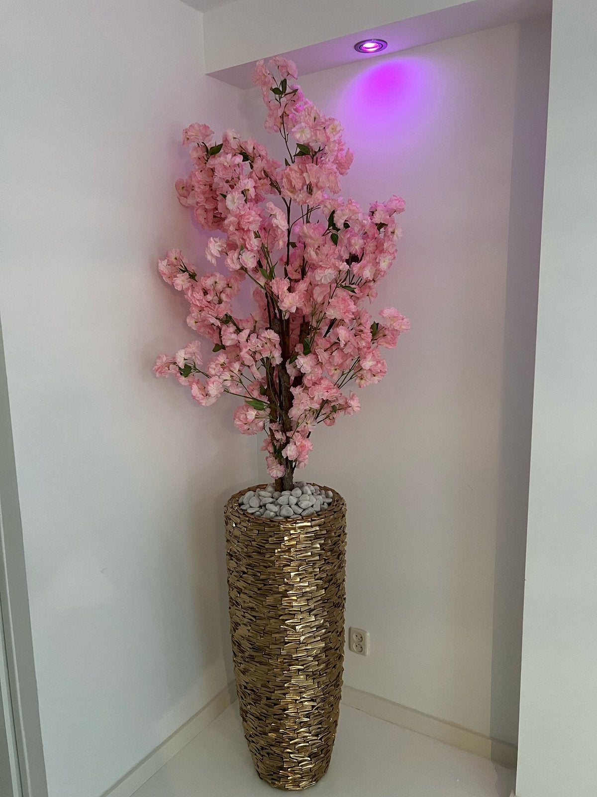 Luxe schelpenvazen met bloesemboom, Huis en Inrichting, Woonaccessoires | Vazen, Ophalen of Verzenden, Zo goed als nieuw