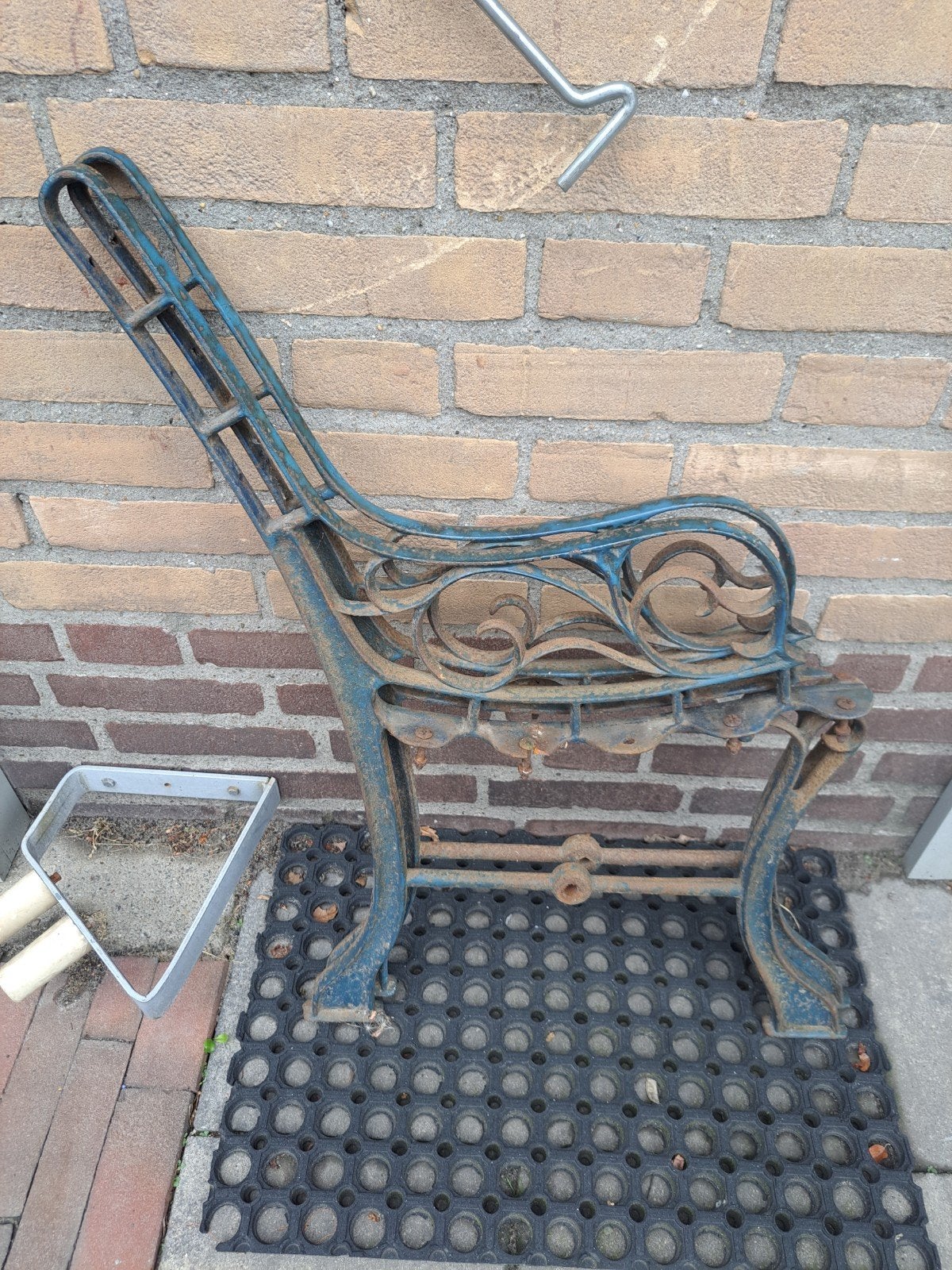 gietijzeren banksteunen, Ophalen, Gebruikt, Metaal
