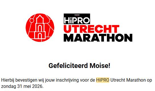 Ticket Halve Marathon Utrecht, Sport en Fitness, Loopsport en Atletiek, Overige merken, Verzenden, Overige typen, Nieuw
