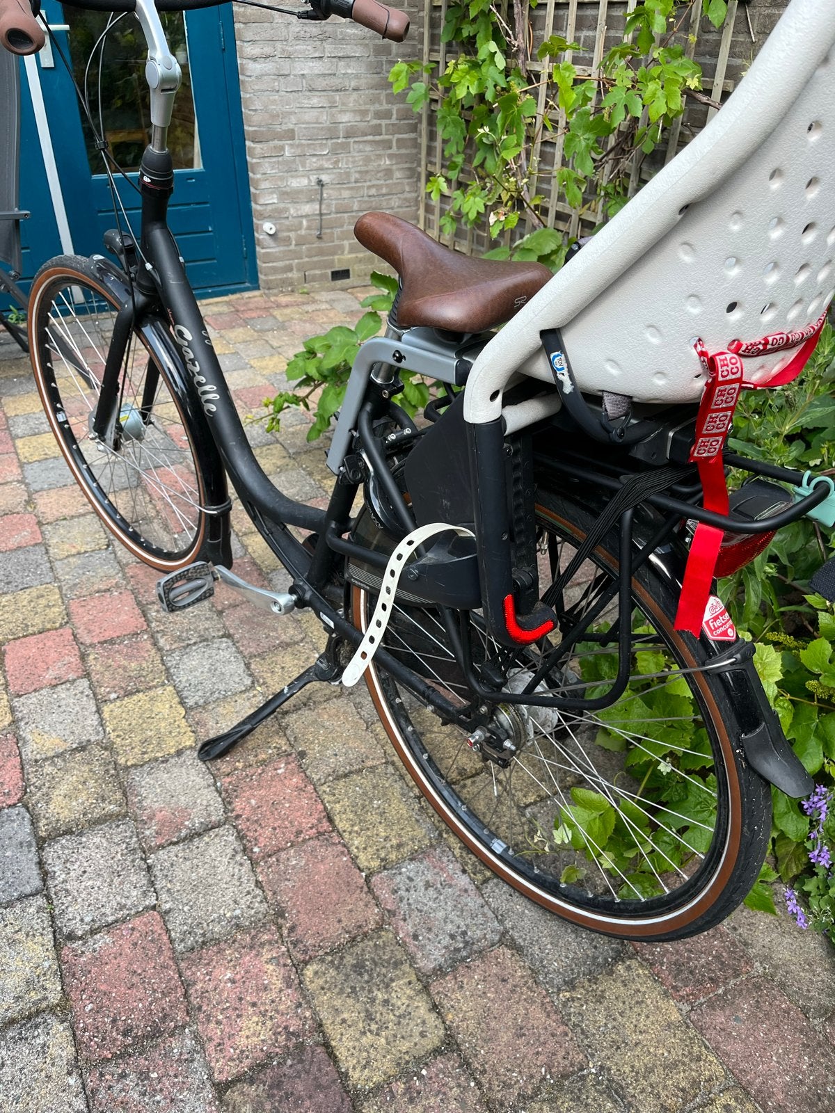 Gazelle damesfiets met 7 versnellingen en fietszitje, Ophalen, Gebruikt, Velgrem, 47 tot 50 cm