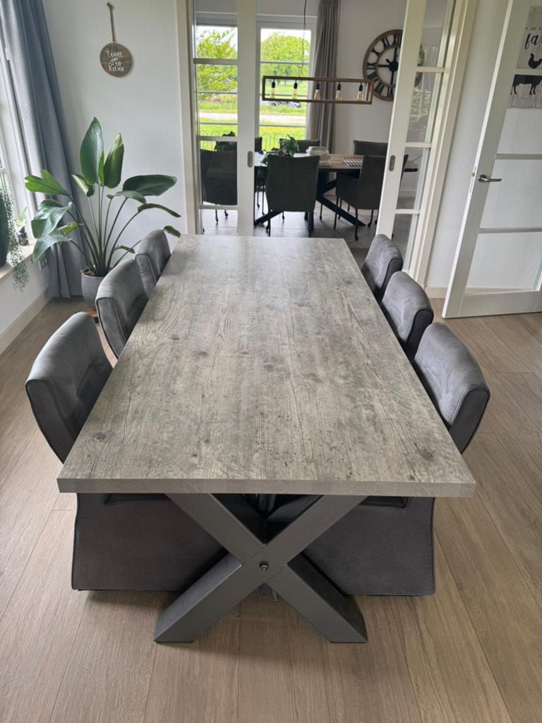 Te koop eetkamertafel (Feelings), Ophalen, Gebruikt, 200 cm of meer, 50 tot 100 cm