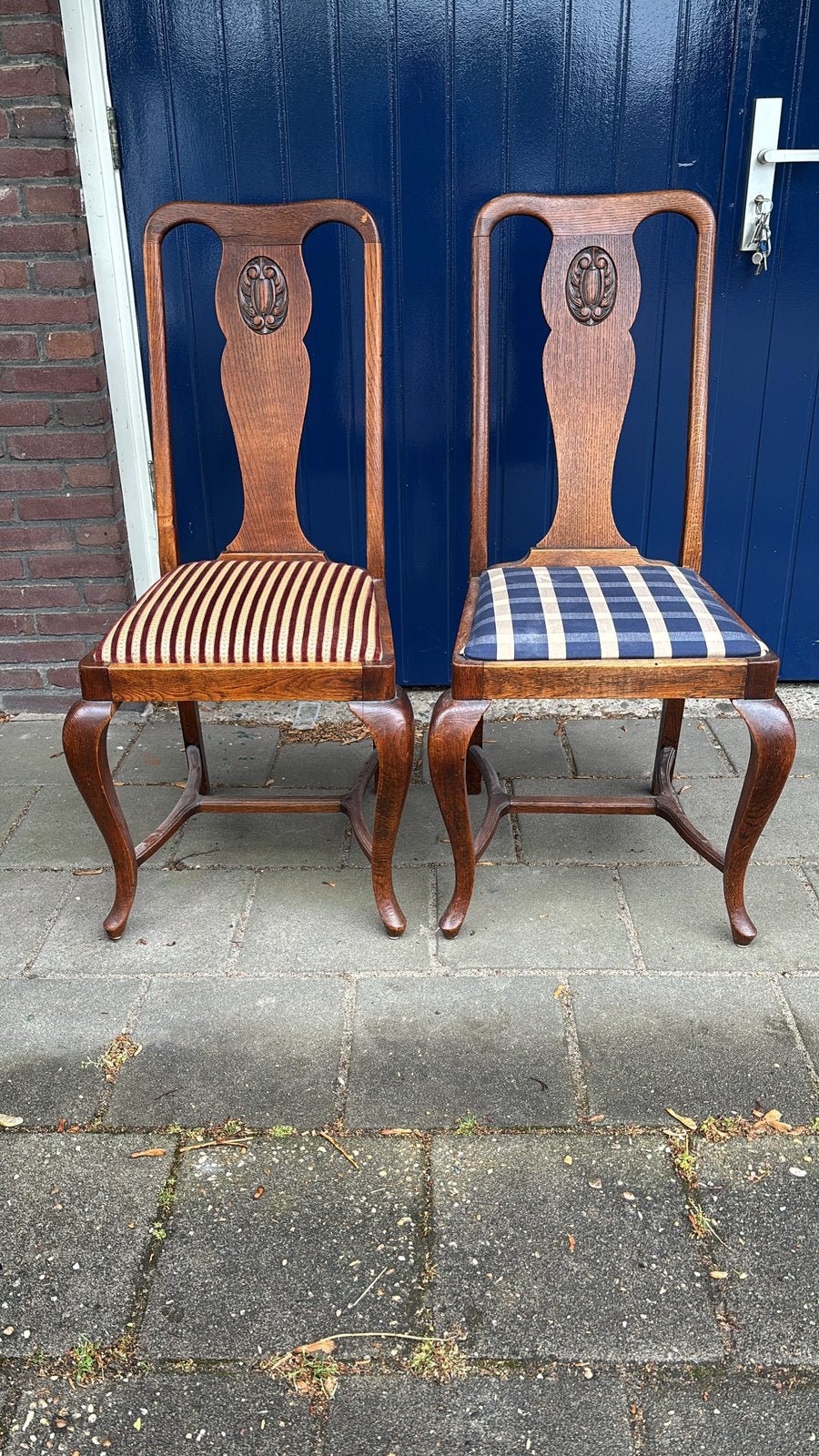 2 antieke stoelen, Antiek en Kunst, Antiek | Meubels | Stoelen en Banken, Ophalen