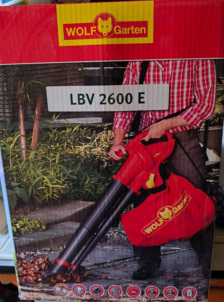 Elektrische bladblazer  "nieuw", Tuin en Terras, Bladblazers, Met opvangzak, Wolff, Handgedragen, Nieuw