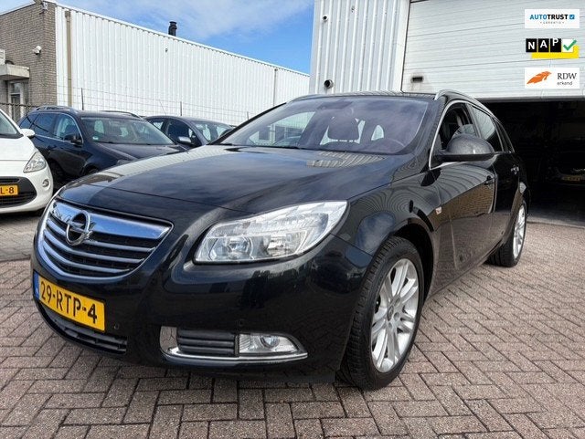 Opel Insignia Sports Tourer 1.6 T Sport leder APK T/M 19-7-2, Euro 5, Gebruikt, Zwart, Zwart