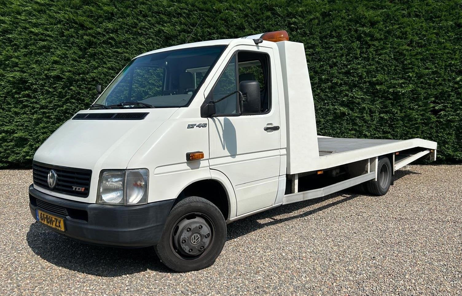 Volkswagen LT 46A 2.8 TDI Oprijwagen Airco Carplay DubbelLuc, Auto's, Gebruikt, Zwart, 4 cilinders, Startonderbreker