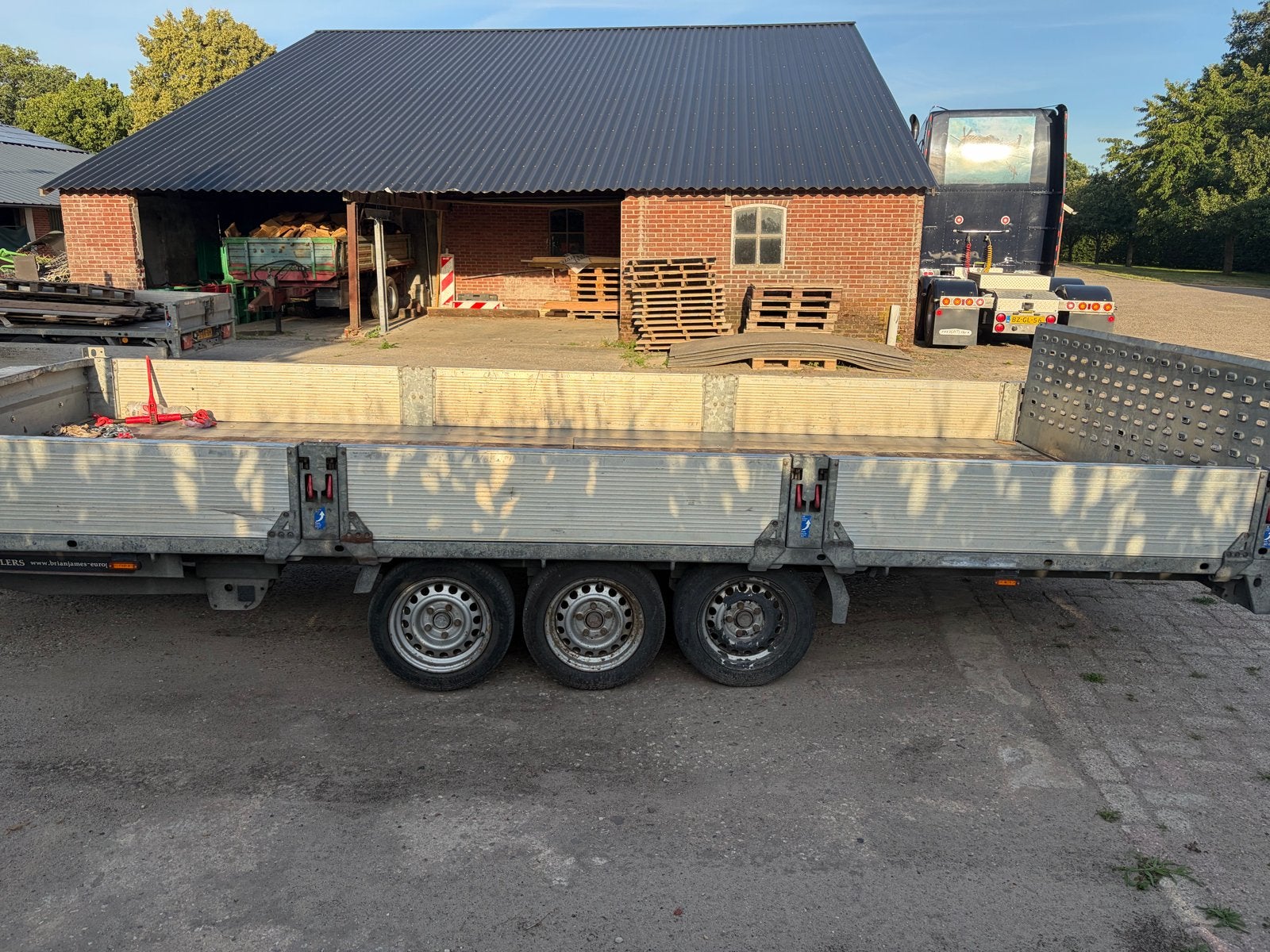 Brian James Aanhanger 5m x 2m met nieuwe remmen, Auto diversen, Aanhangers en Bagagewagens, Ophalen of Verzenden, Gebruikt