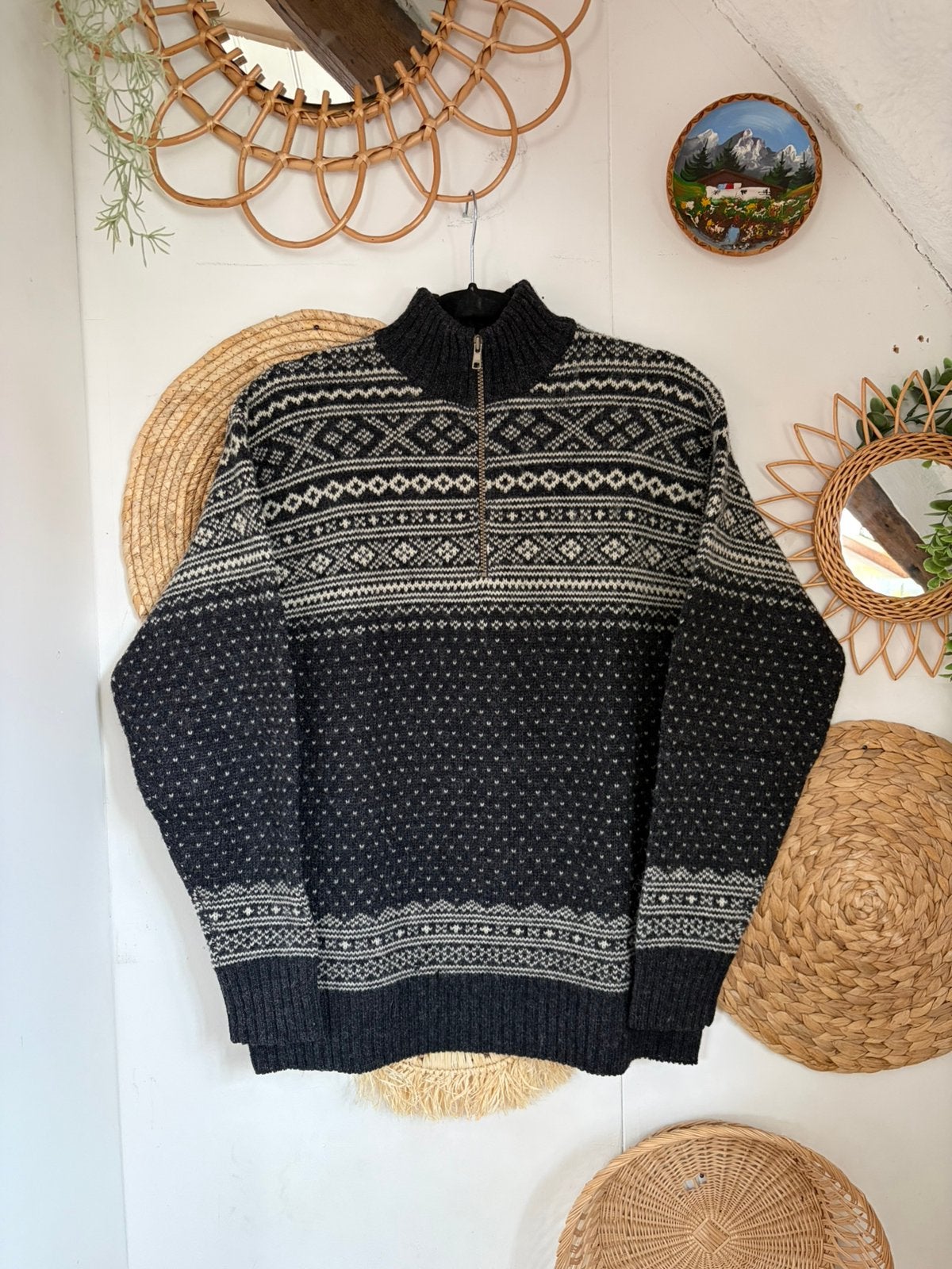 Vintage shetland wollen trui vest, Kleding | Dames, Truien en Vesten, Ophalen of Verzenden, Zo goed als nieuw