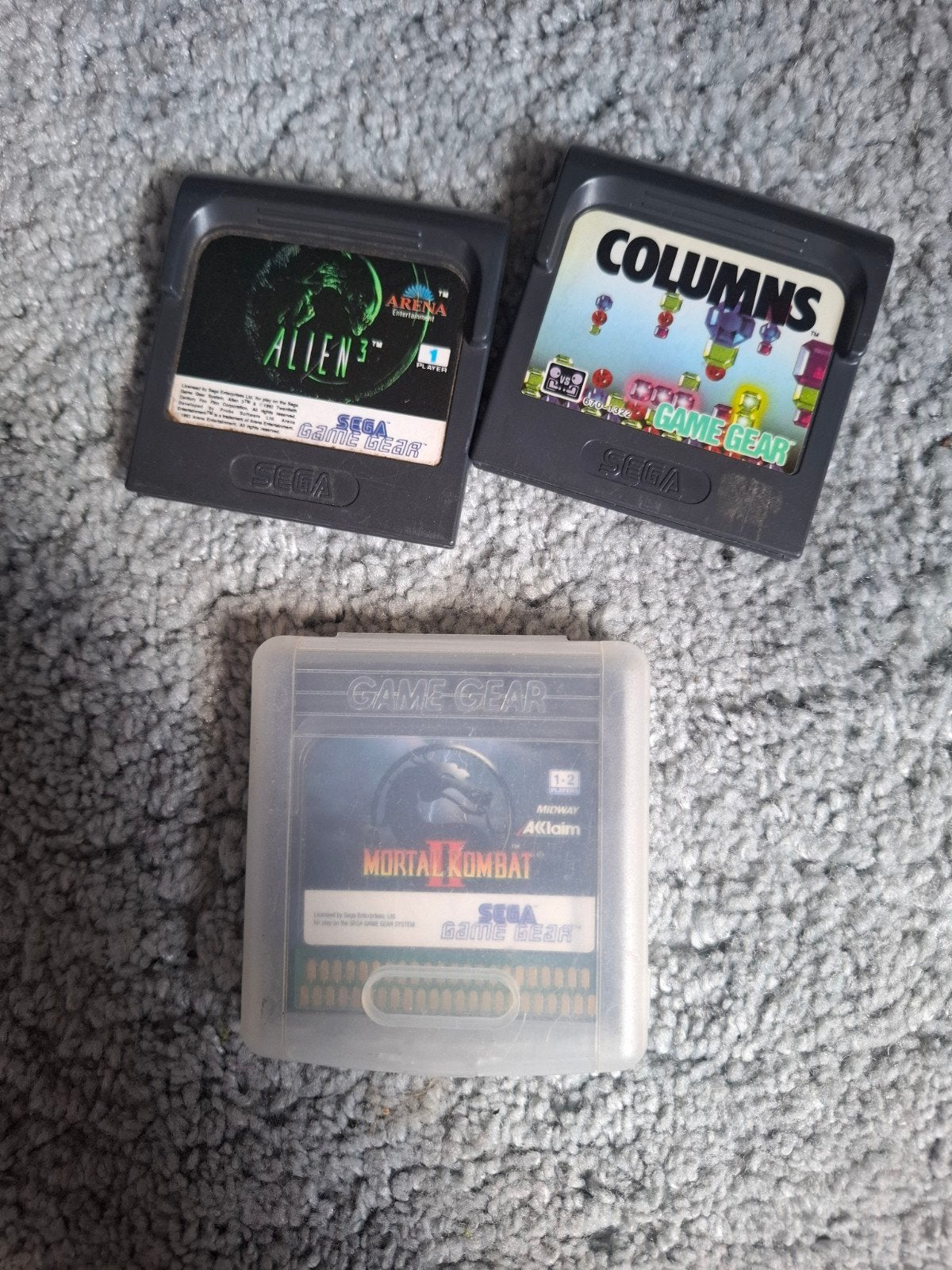 Sega Game Gear Games: Alien 3, Columns, Mortal Kombat II, Spelcomputers en Games, Games | Sega, Gebruikt, Vanaf 18 jaar, Game Gear