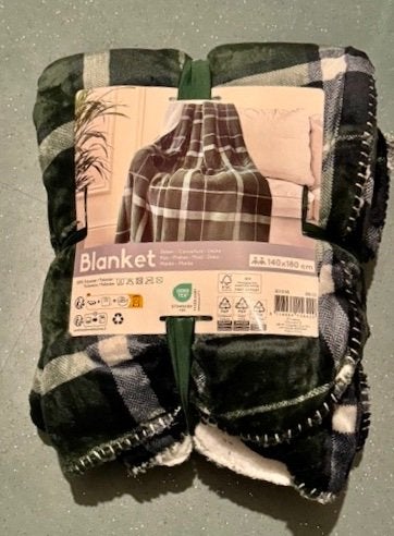 Oekotex plaid, Zwart, Ophalen of Verzenden, Plaid, Polyester