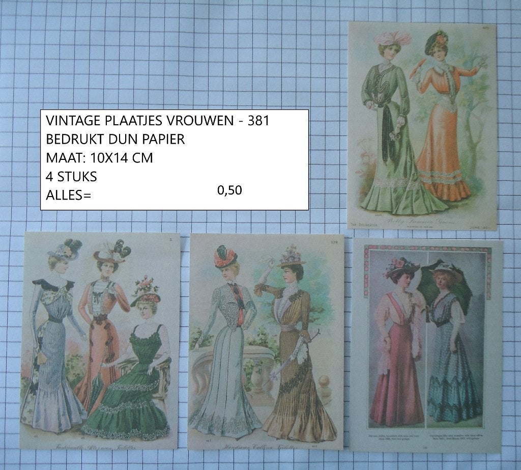 ⚠️nu 0,20: vintage plaatjes vrouwen 381 ( alleen verzenden, Ophalen, Nieuw, Meerdere plaatjes
