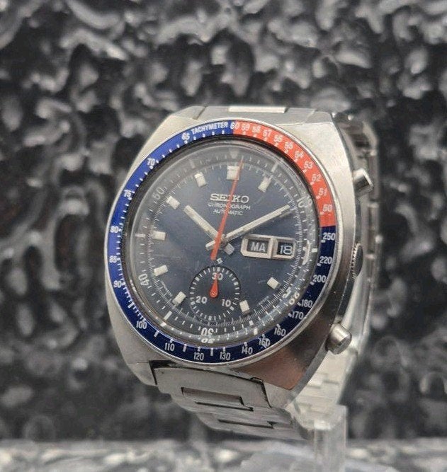 Seiko 'Cevert' Blue Pogue Ref. 6139-6002 - NL Dagenschijf, Seiko, Info@seikowatches.com, Polshorloge, 6-7-1, Ginza, Chuo-ku, Tokyo 104-8110, Japan