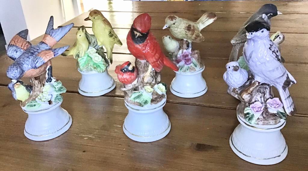 VINTAGE ARDCO PORSELEINEN VOGELTJES FINE QUALITY DALLAS, Ophalen of Verzenden, Zo goed als nieuw, Dier