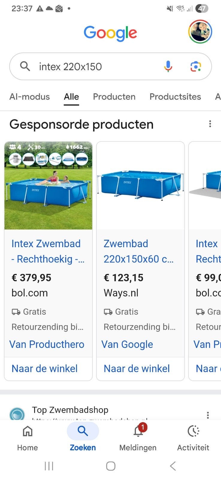 NIEUW IN DOOS geseald   Intex Zwembad 220x150x60 cm, Minder dan 80 cm, Nieuw, Ophalen of Verzenden, Minder dan 200 cm