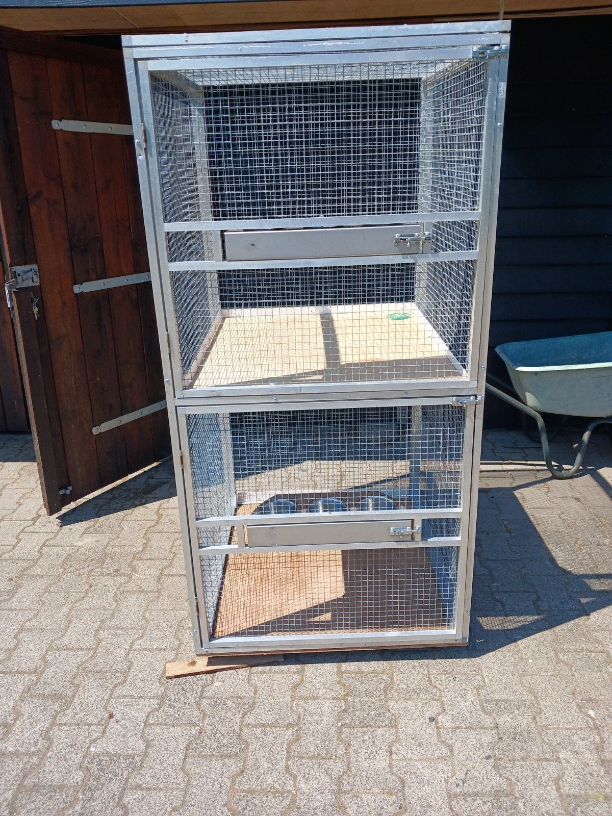 voliere aluminium kooi op wielen, Dieren en Toebehoren, Knaagdieren en Konijnen | Hokken en Kooien, Ophalen, 110 cm of meer, Kooi
