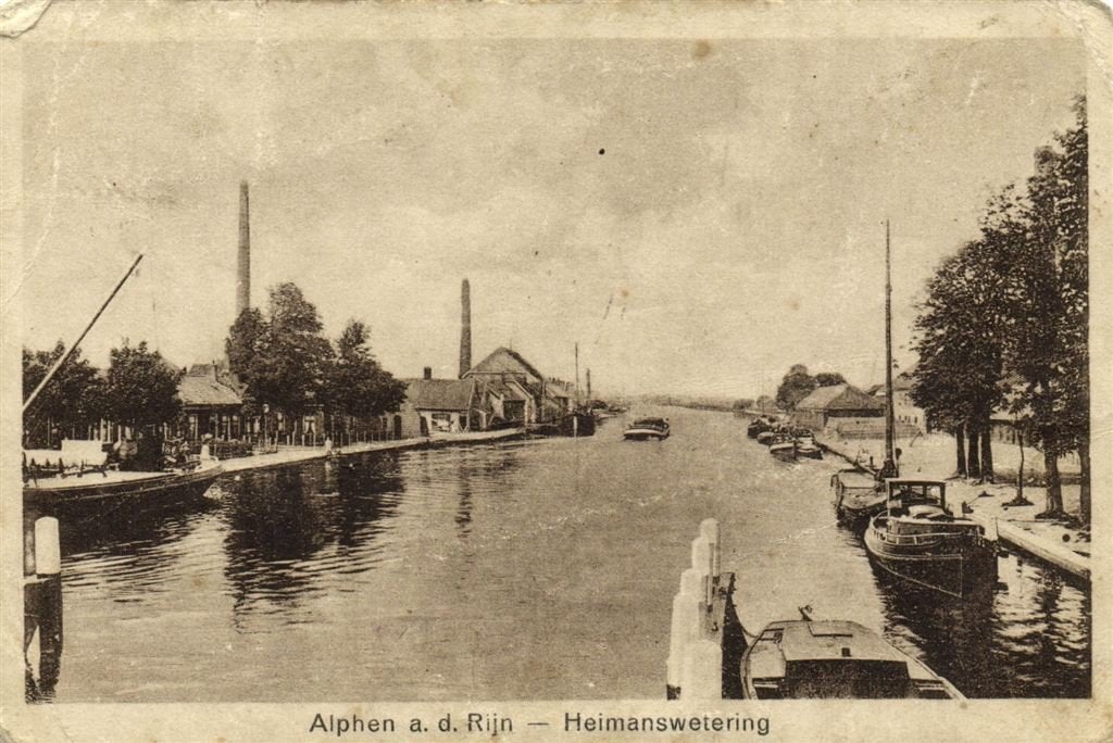 Alphen a.d. Rijn - Heimanswetering - B-keus - gelopen, Ophalen of Verzenden, 1920 tot 1940, Gelopen, Zuid-Holland