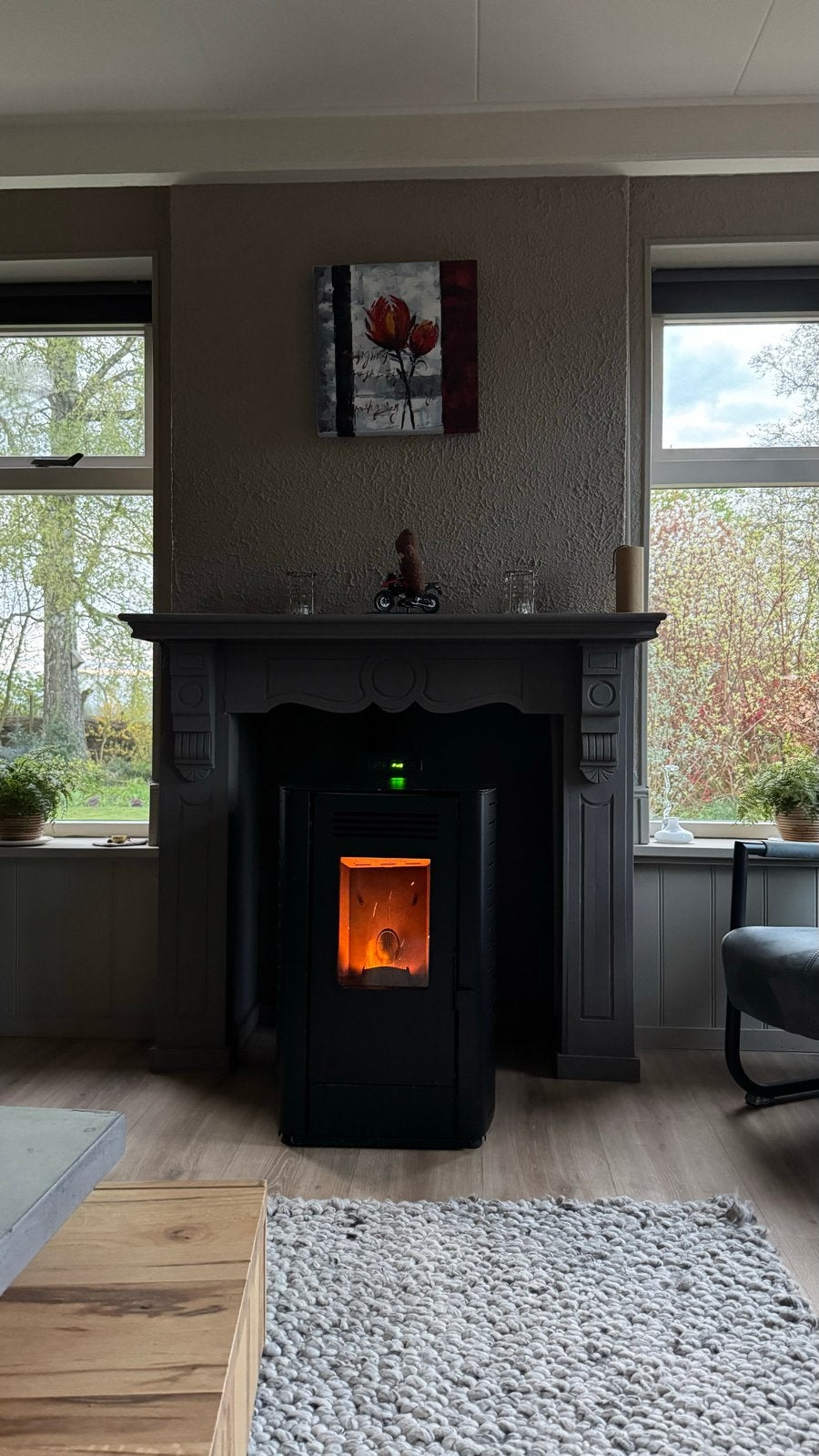 AMG Fireplus IULIAMBLACK Pelletkachel (Artel Julia), Huis en Inrichting, Kachels, Ophalen, Gebruikt, Overige brandstoffen, Pelletkachel