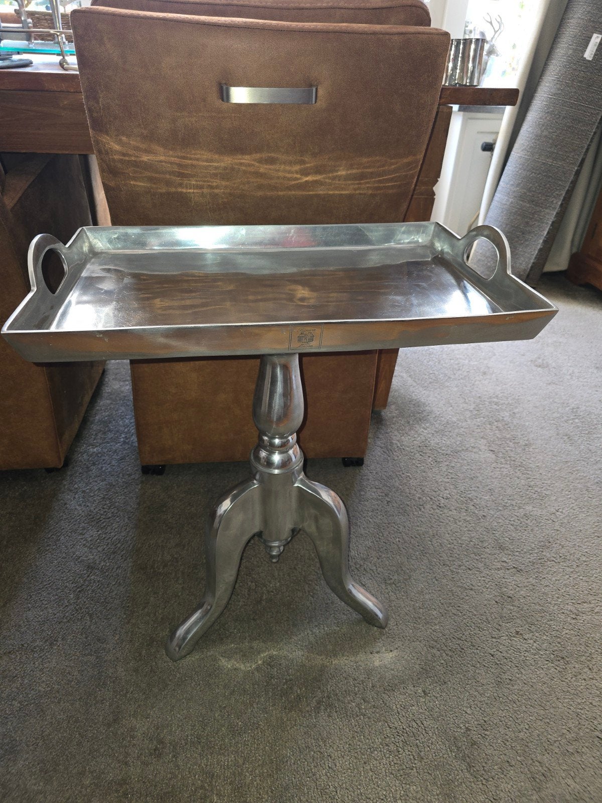 Riviera maison truck tray side table., Ophalen, Zo goed als nieuw, Rechthoekig, Metaal