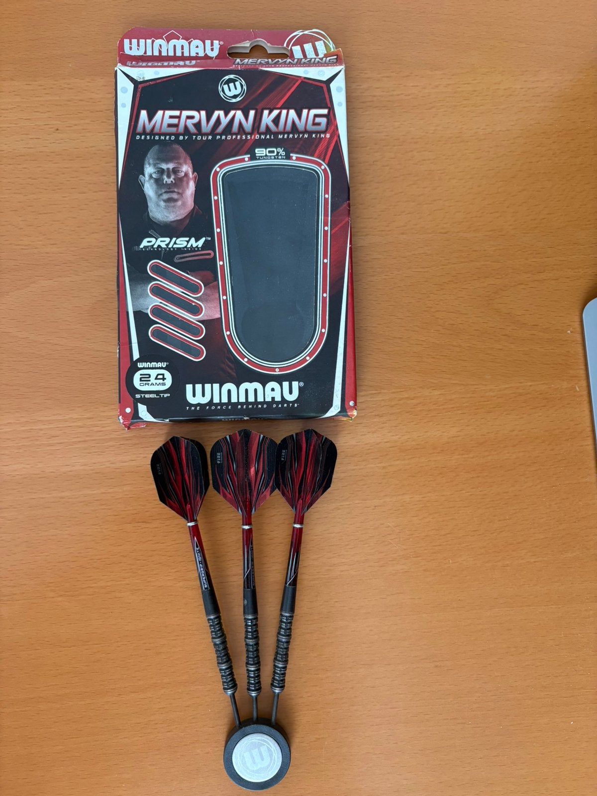 Mervyn king dartpijlen 24 gram, Sport en Fitness, Ophalen of Verzenden, Zo goed als nieuw, Pijlen