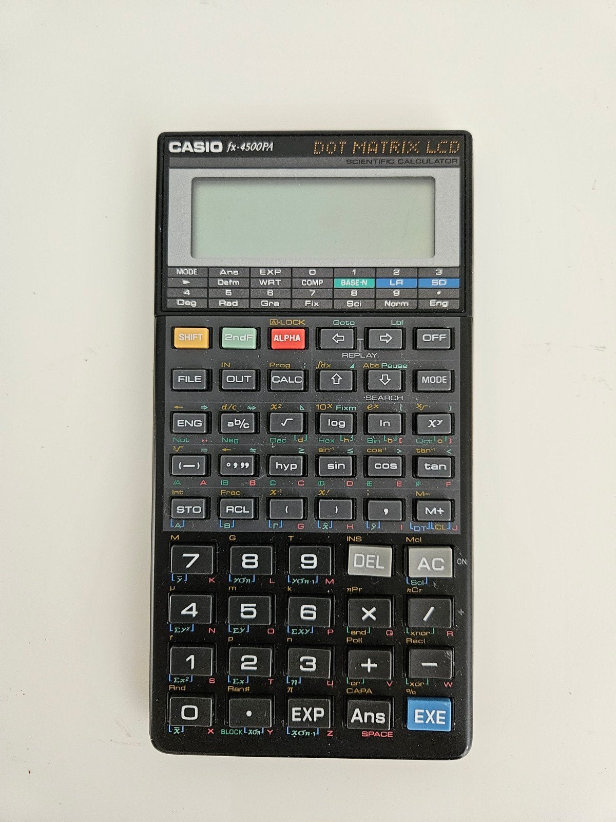 Vintage Casio fx-4500PA – Programmeerbare rekenmachine, Diversen, Ophalen of Verzenden, Grafische rekenmachine, Gebruikt