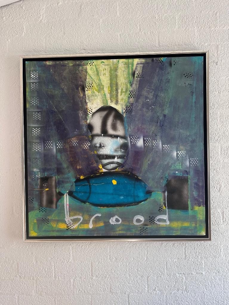 Herman Brood Acryl schilderij F1 auto met Certificaat, Ophalen