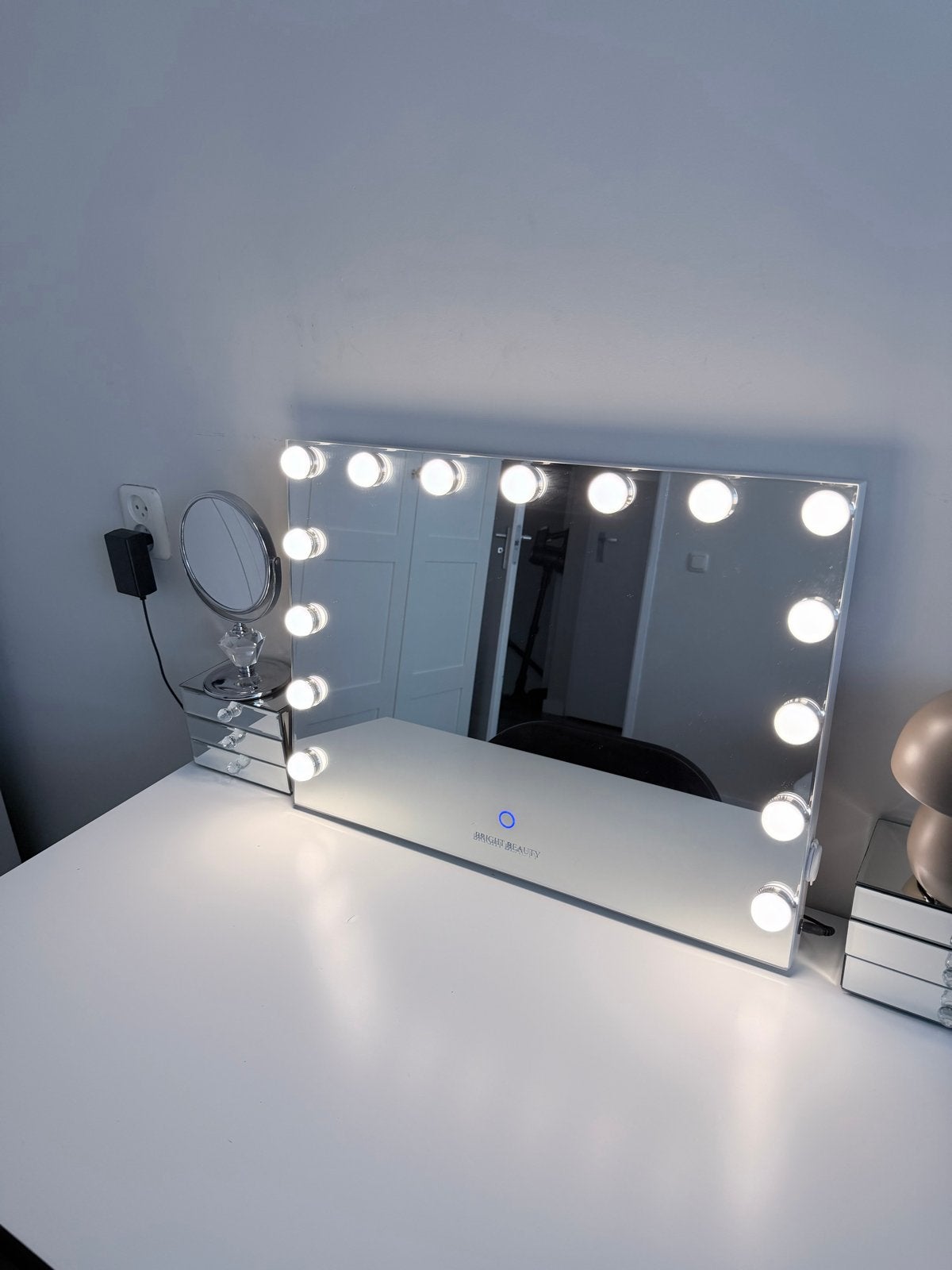 Bright Beauty spiegel, Ophalen, Zo goed als nieuw, 75 tot 100 cm, Minder dan 100 cm