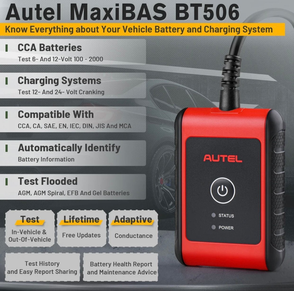 Originele Autel MaxiBAS BT506 accu tester, Ophalen of Verzenden