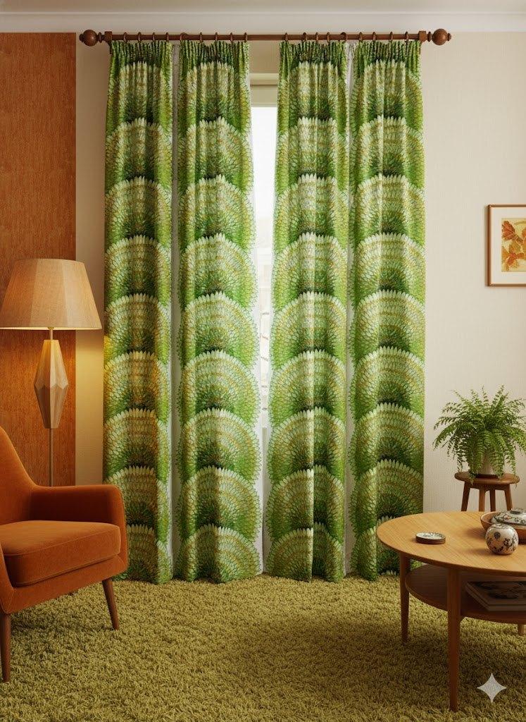 2083 Originele vintage retro stof stoffen gordijnstof Swiet, Overige kleuren, 120 cm of meer, Ophalen of Verzenden, Polyester