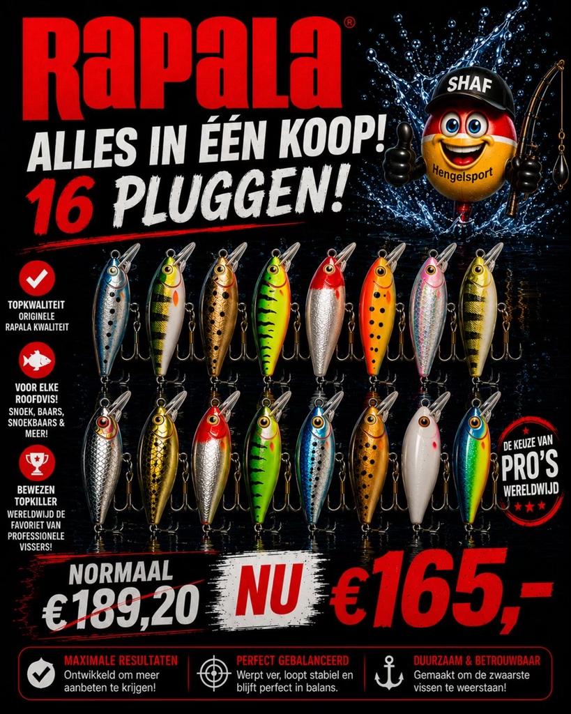RAPALA Superstunt – 16 Pluggen Naar Keuze!, Ophalen of Verzenden
