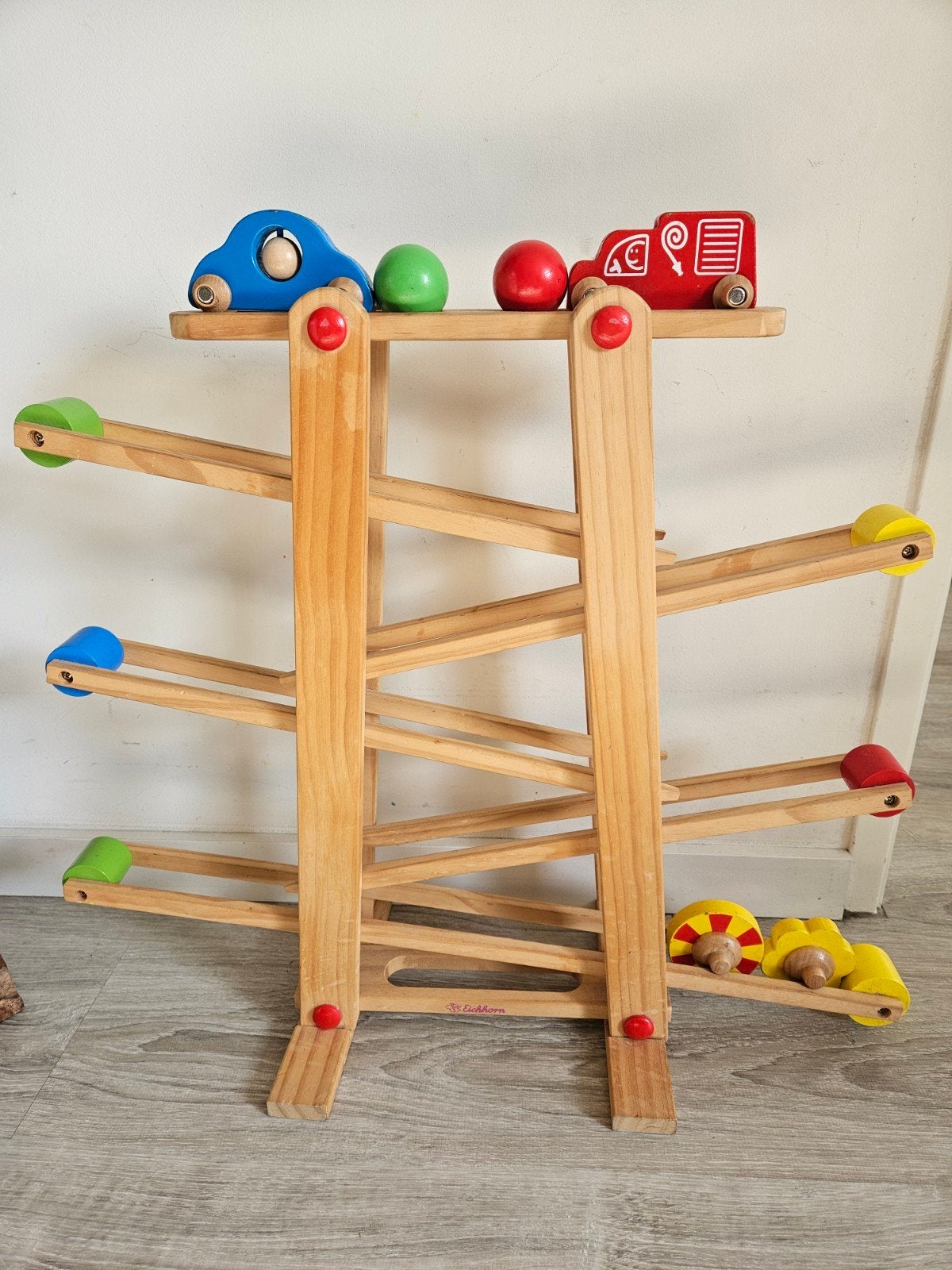 Houten Knikkerbaan met Auto's en Ballen, Ophalen, Gebruikt, Overige typen