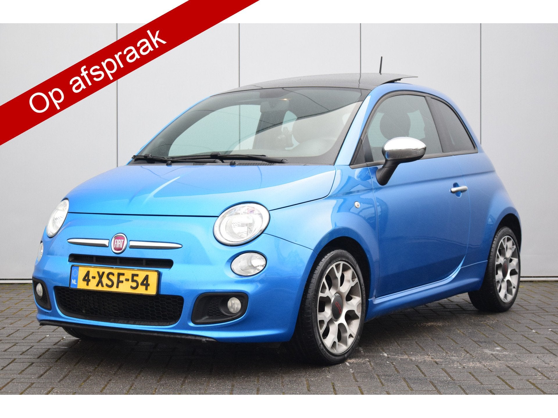 Fiat 500 0.9 TwinAir Turbo 500S Pano/Schuifdak Priv/Glass, Auto's, Voorwielaandrijving, Gebruikt, Leder en Stof, 905 kg