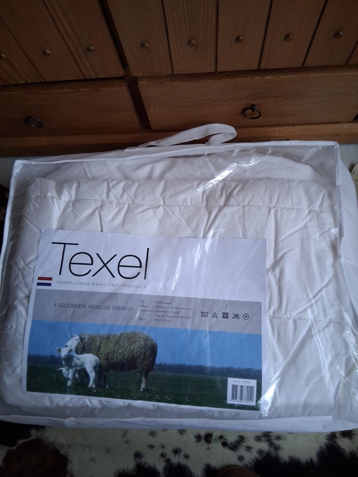 Texel 4seizoenen wollen dekbed, Ophalen, Eenpersoons, Wit, Nieuw