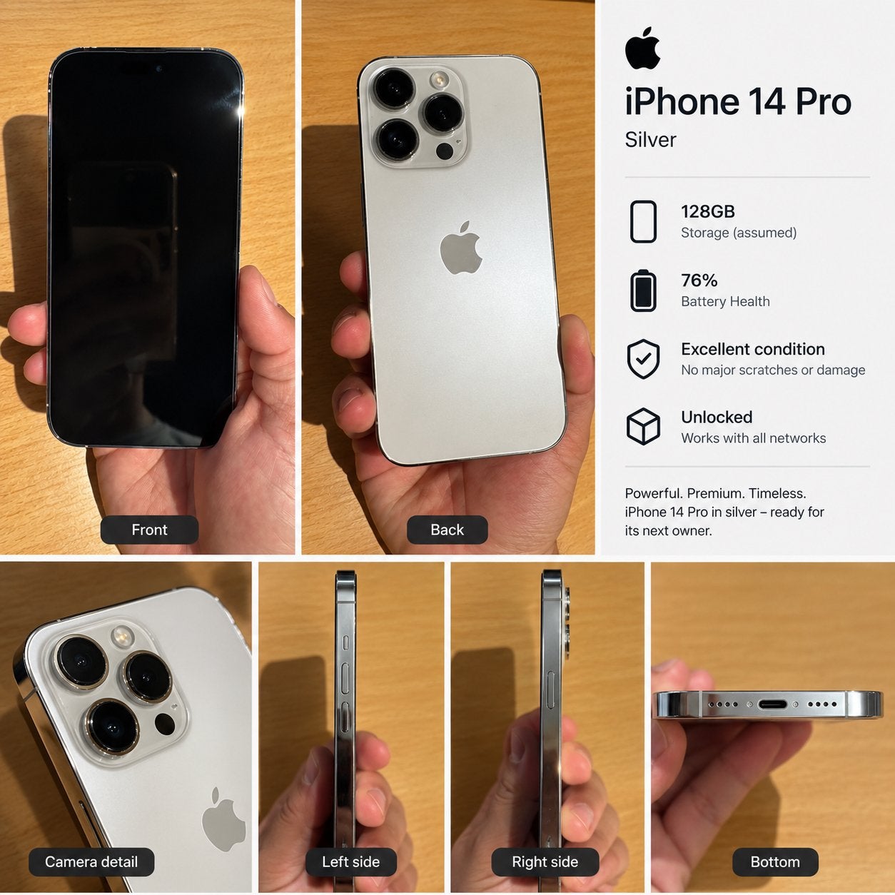 Apple iPhone 14 Pro silver 128GB