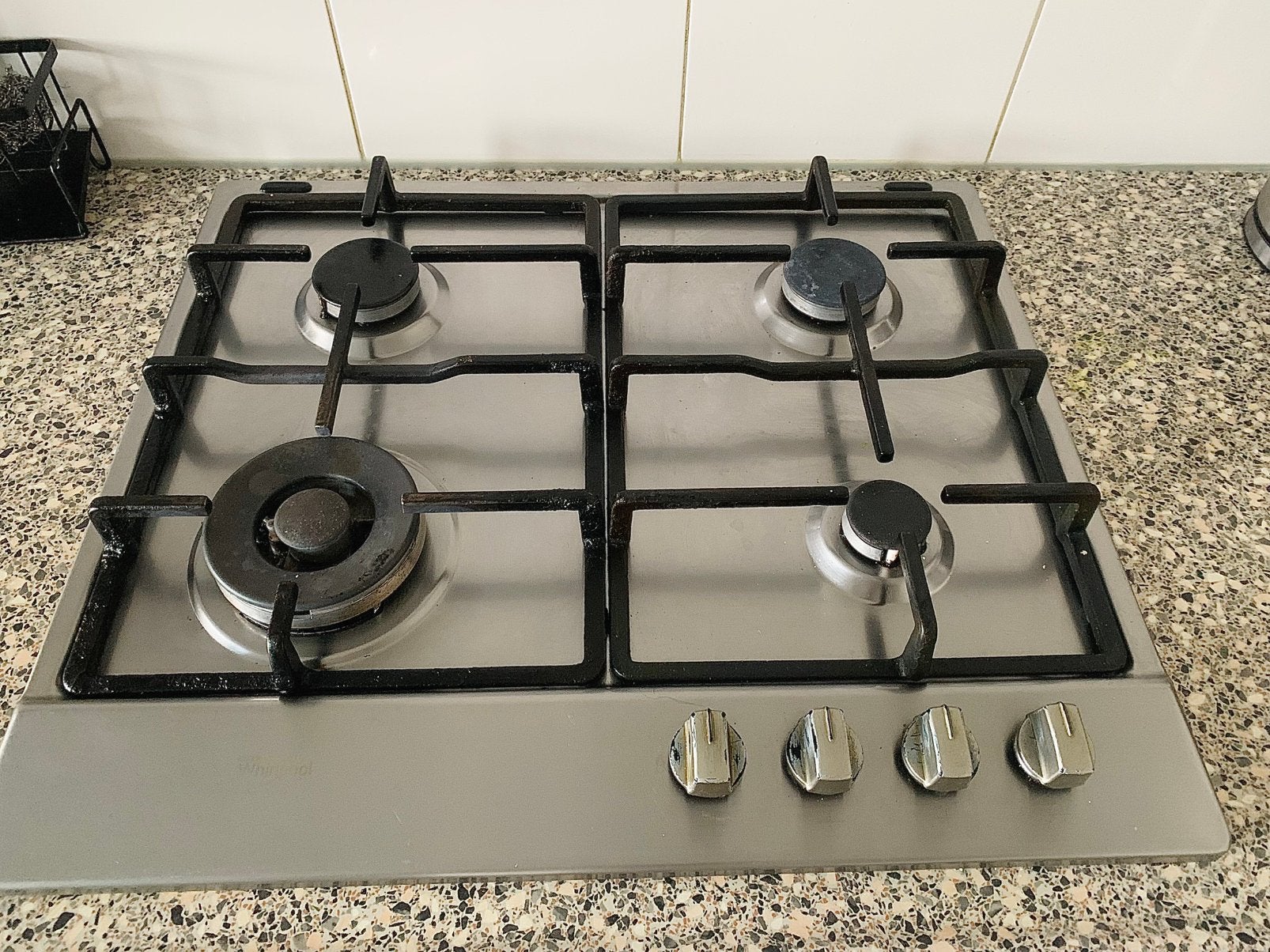 Whirlpool 60cm Inbouw Gas Kookplaat - 4 Pitten, Ophalen, 4 kookzones, Zo goed als nieuw, Inbouw