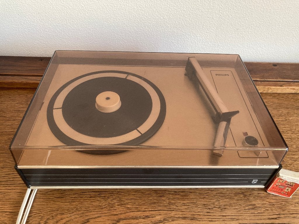 Vintage Philips pickupje 22GA 532 kleine pick up houtnerf, Audio, Tv en Foto, Platenspelers, Ophalen of Verzenden, Gebruikt, Platenspeler