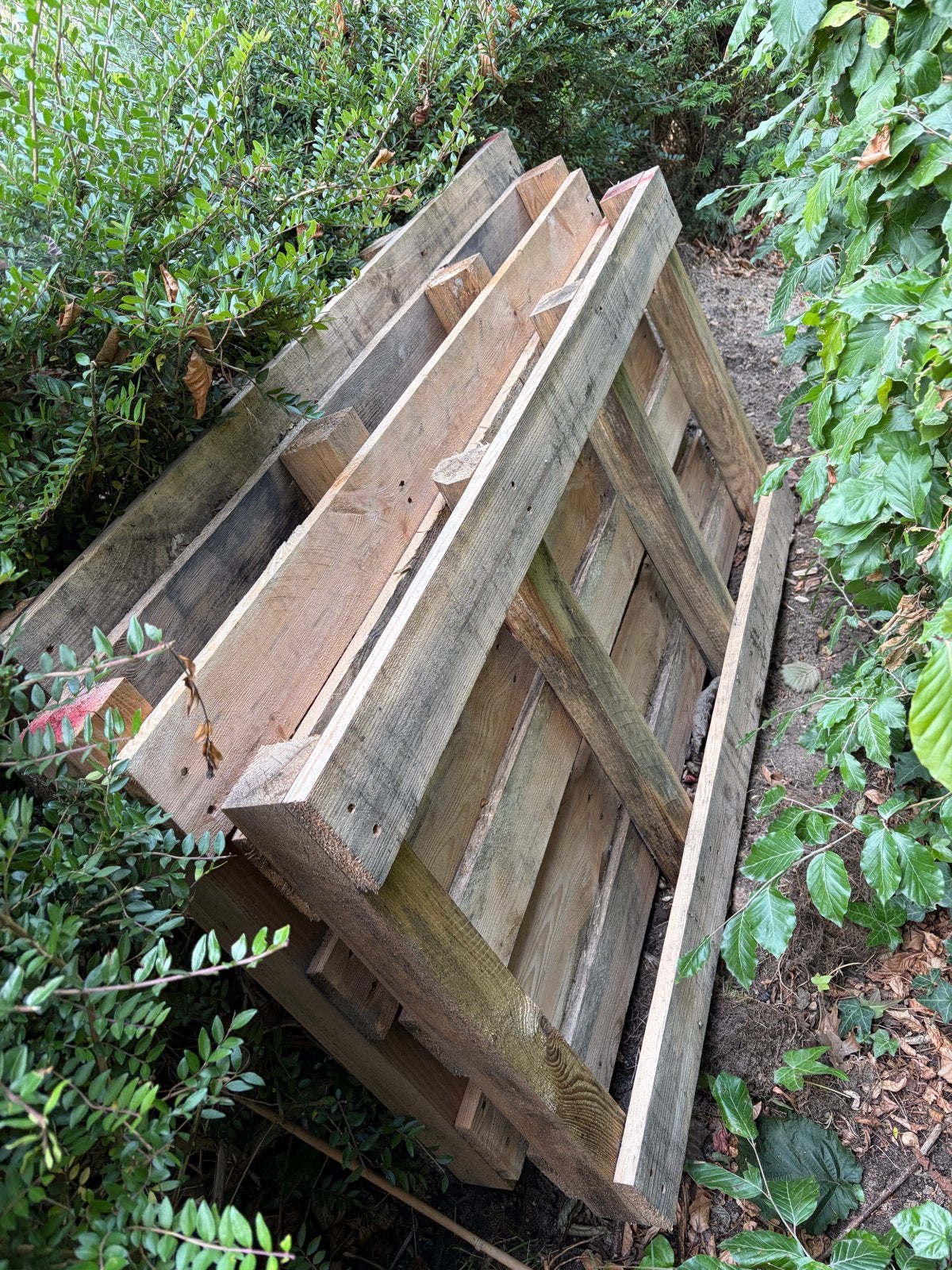 4 Gebruikte houten pallets voor diverse projecten, Ophalen, Gebruikt, 50 mm of meer, Pallet