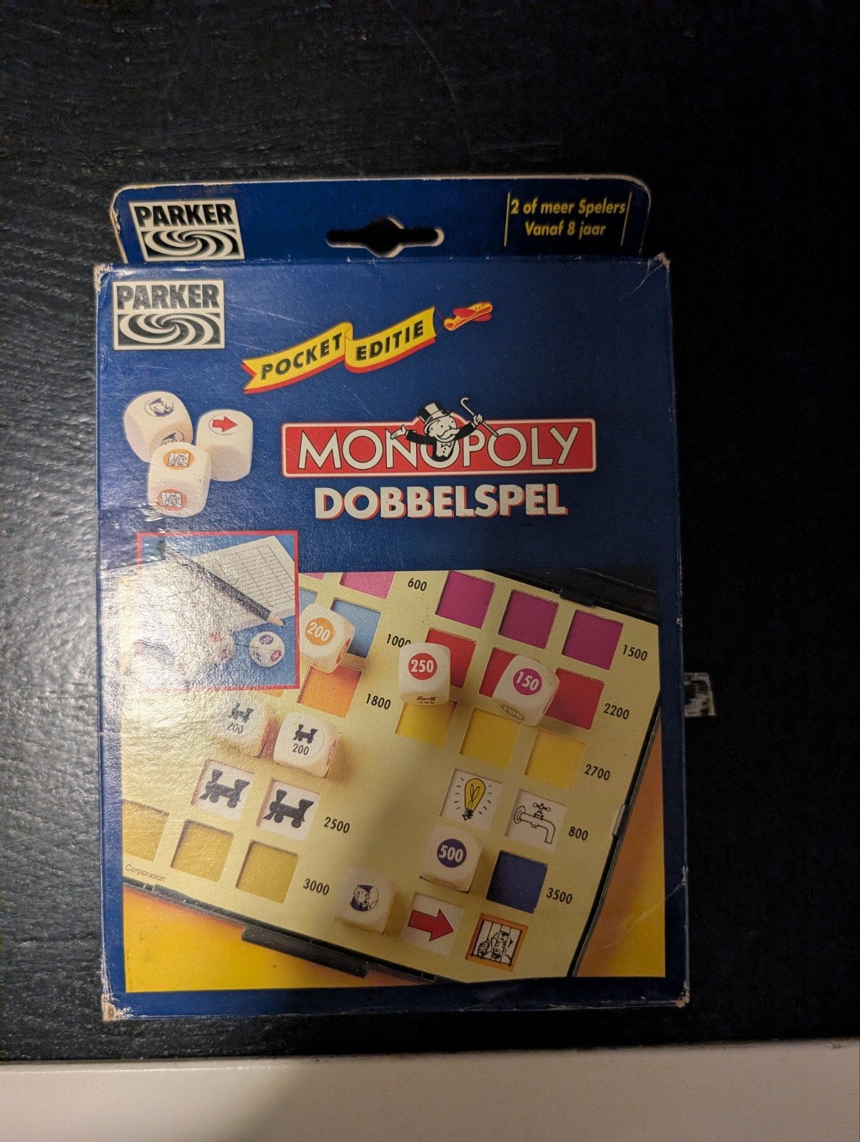 Monopoly Dobbelspel Pocket Editie - Parker, Drie of vier spelers, Ophalen of Verzenden, Gebruikt, Parker
