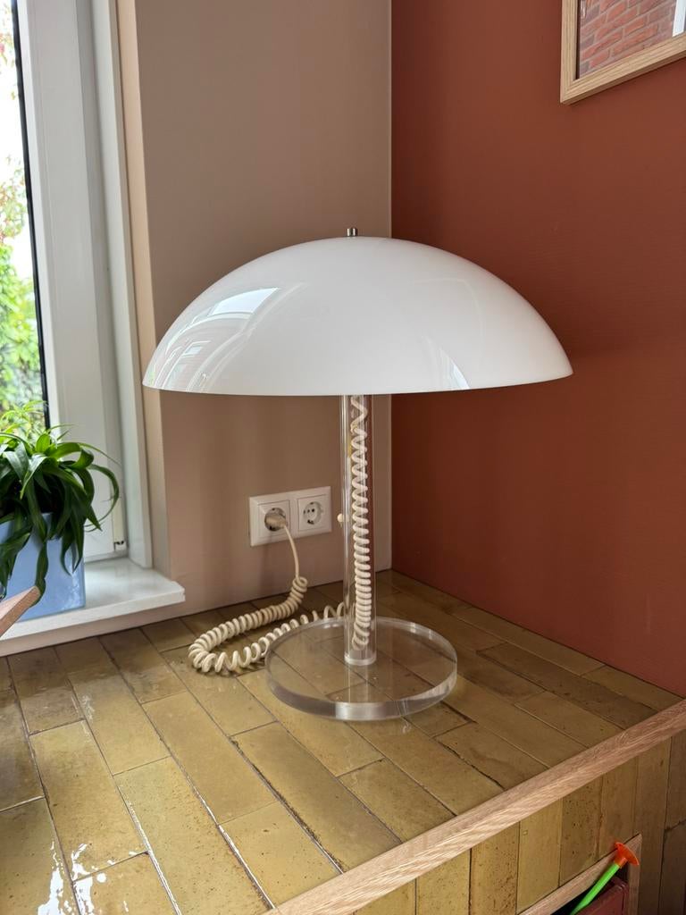 Harco Loor Mid-Century Mushroom tafellamp uit circa 1970., Huis en Inrichting, Lampen | Tafellampen, Ophalen, Zo goed als nieuw