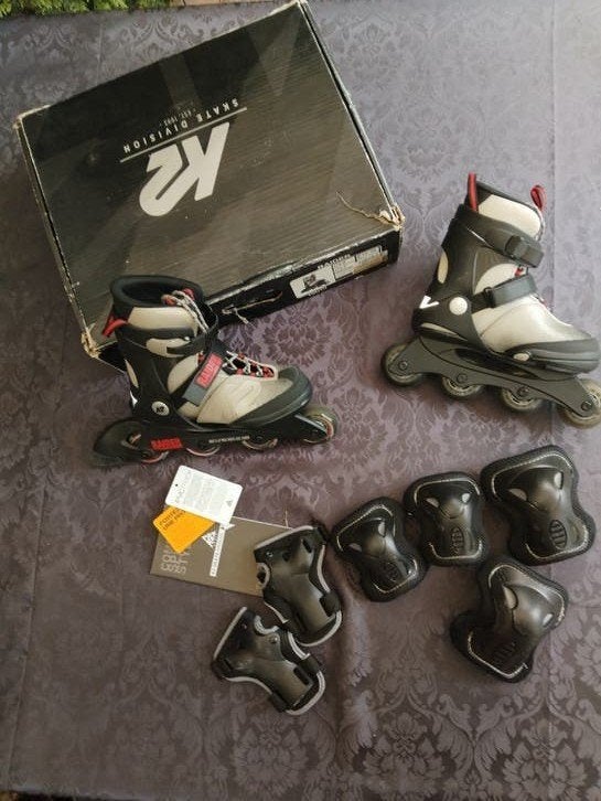 K2 Raider Inline Skates met bescherming, maat 35-40, K2, Verstelbaar, Kinderen, Ophalen of Verzenden