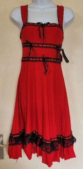 Gave rood zwarte jurk. mt S. Merk Dream Paris, ., Nieuw, Ophalen of Verzenden, .