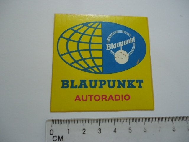 sticker oud BLAUPUNKT vintage retro vw opel autoradio -, Verzamelen, Stickers, Verzenden, Zo goed als nieuw, Bedrijf of Vereniging