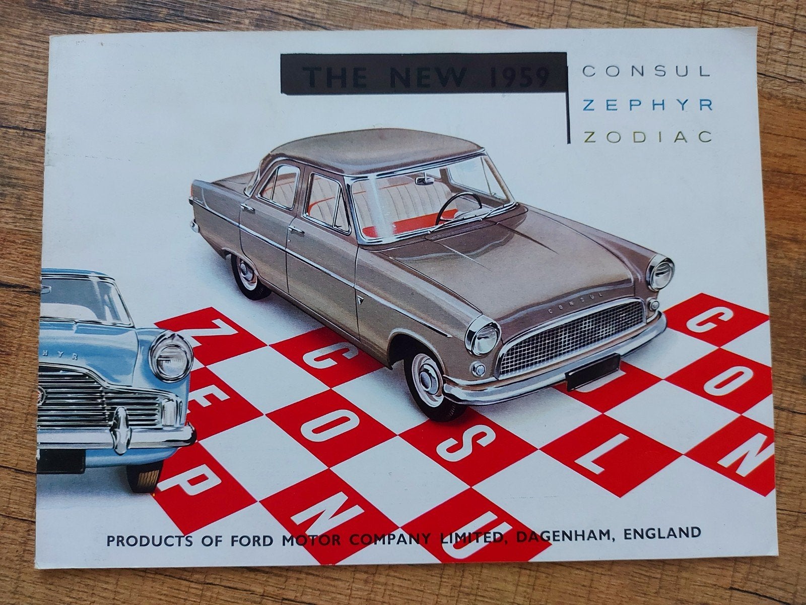 1959 Ford Consul - Zephyr - Zodiac Engelstalige folder, Ophalen of Verzenden, Zo goed als nieuw, Ford