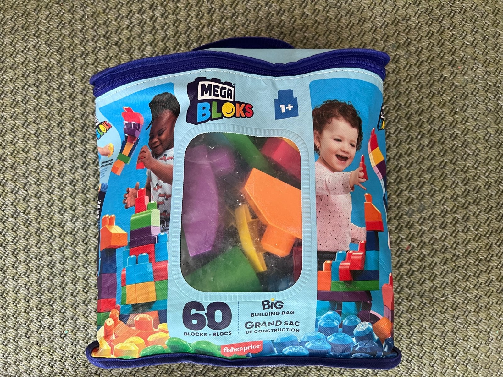 Mega Bloks Bouwblokken Zak - 60 Stuks voor 1+ Jaar, Ophalen of Verzenden, Zo goed als nieuw, Megabloks